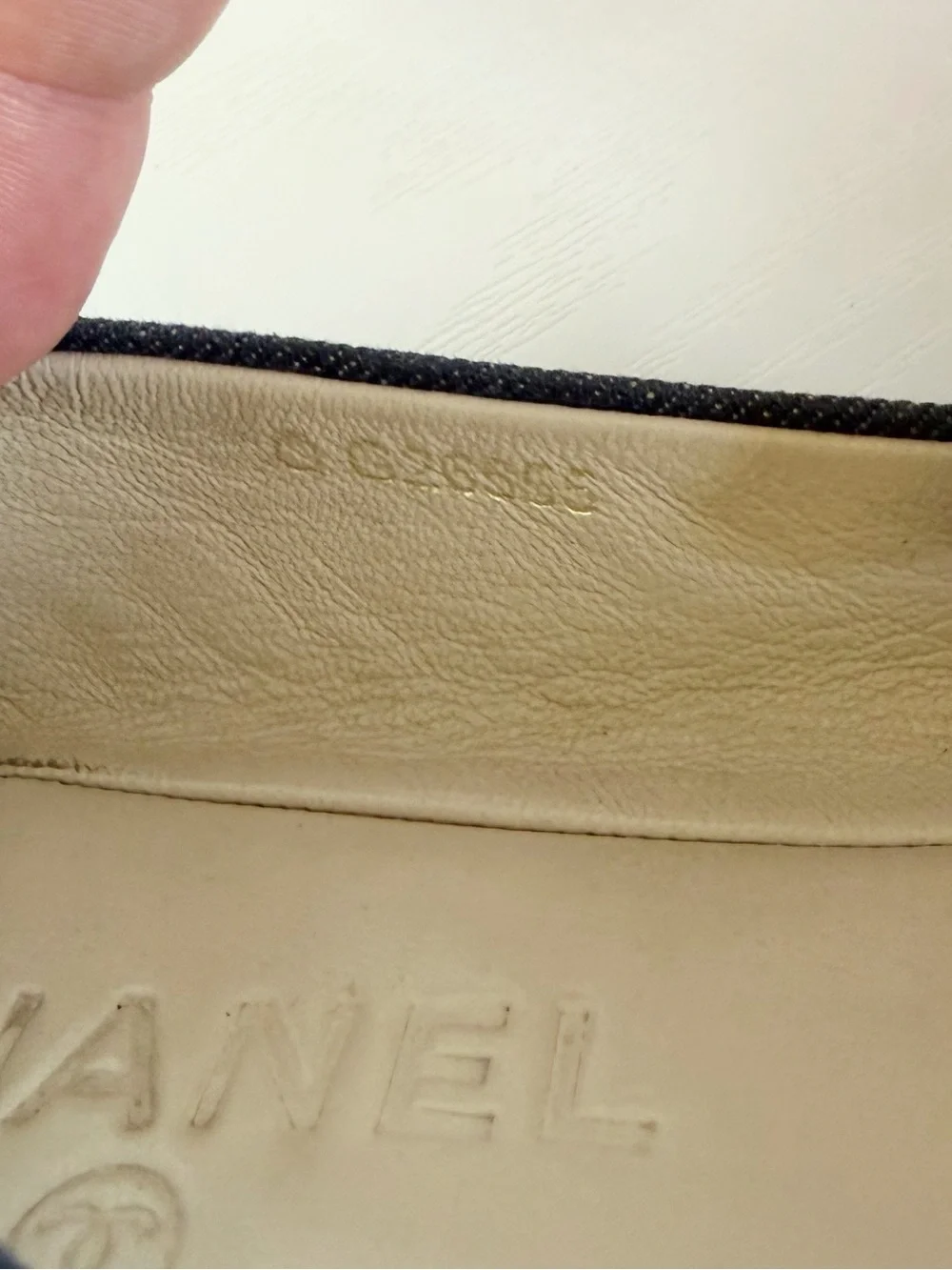 Chanel Blue Denim Cap Toe Ballet Flats Embroidered CC Logo EU 37 US 7